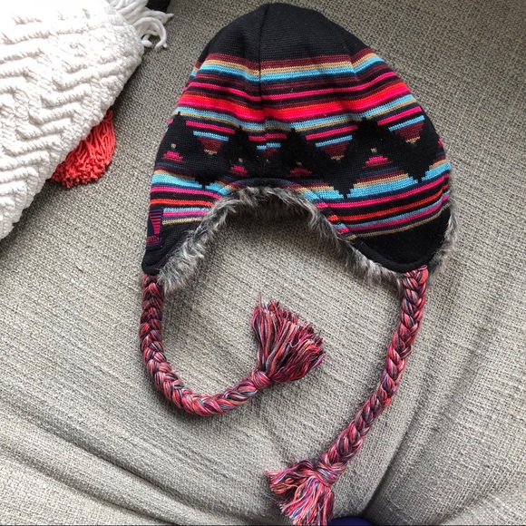 Sold Burton winter hat trapper style fur hot pink - Picture 4 of 4